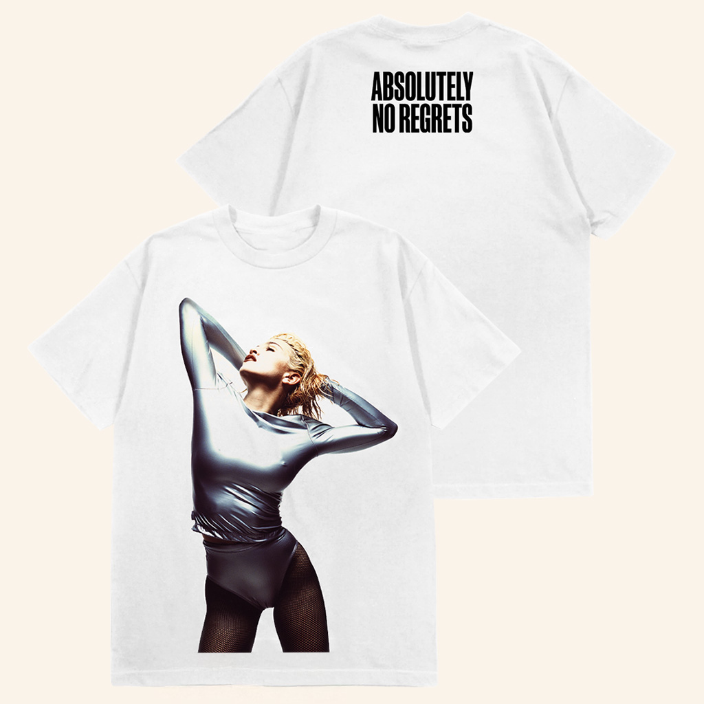 Madonna Merch Absolutely No Regrets White T-Shirt Christmas Ideas For Husband