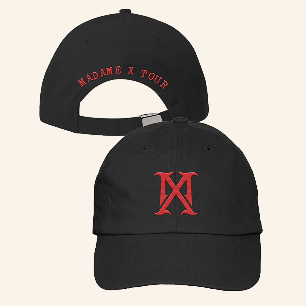 Madonna Merch Madame X Tour Logo Embroidered Hat Sister Christmas Gift Ideas Madonna Merch Madame X Tour Logo Embroidered Hat Sister Christmas Gift Ideas