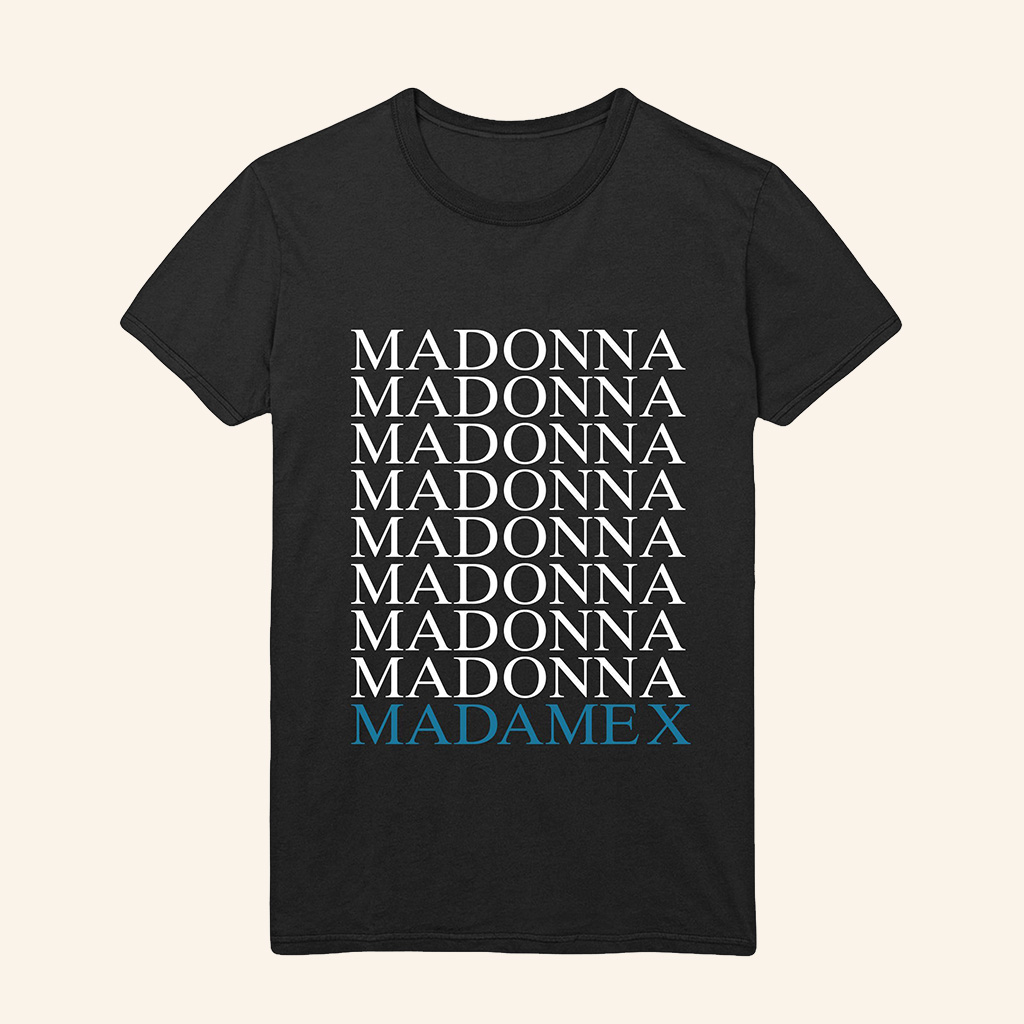 Madonna Merch Madonna Madame X Logo Black T-Shirt Christmas Gift Ideas For Men Madonna Merch Madonna Madame X Logo Black T-Shirt Christmas Gift Ideas For Men