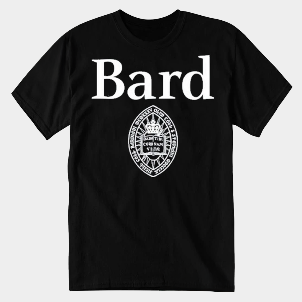 Mads Campbell Wearing Bard College Logo T-Shirt Black Gifts For Boyfriend