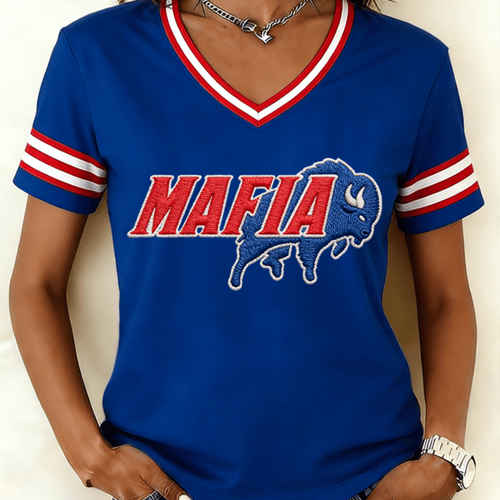 Mafia Buffalo Bills V-Neck Shirt Football Clothes Buffalo Bills Lover Gifts