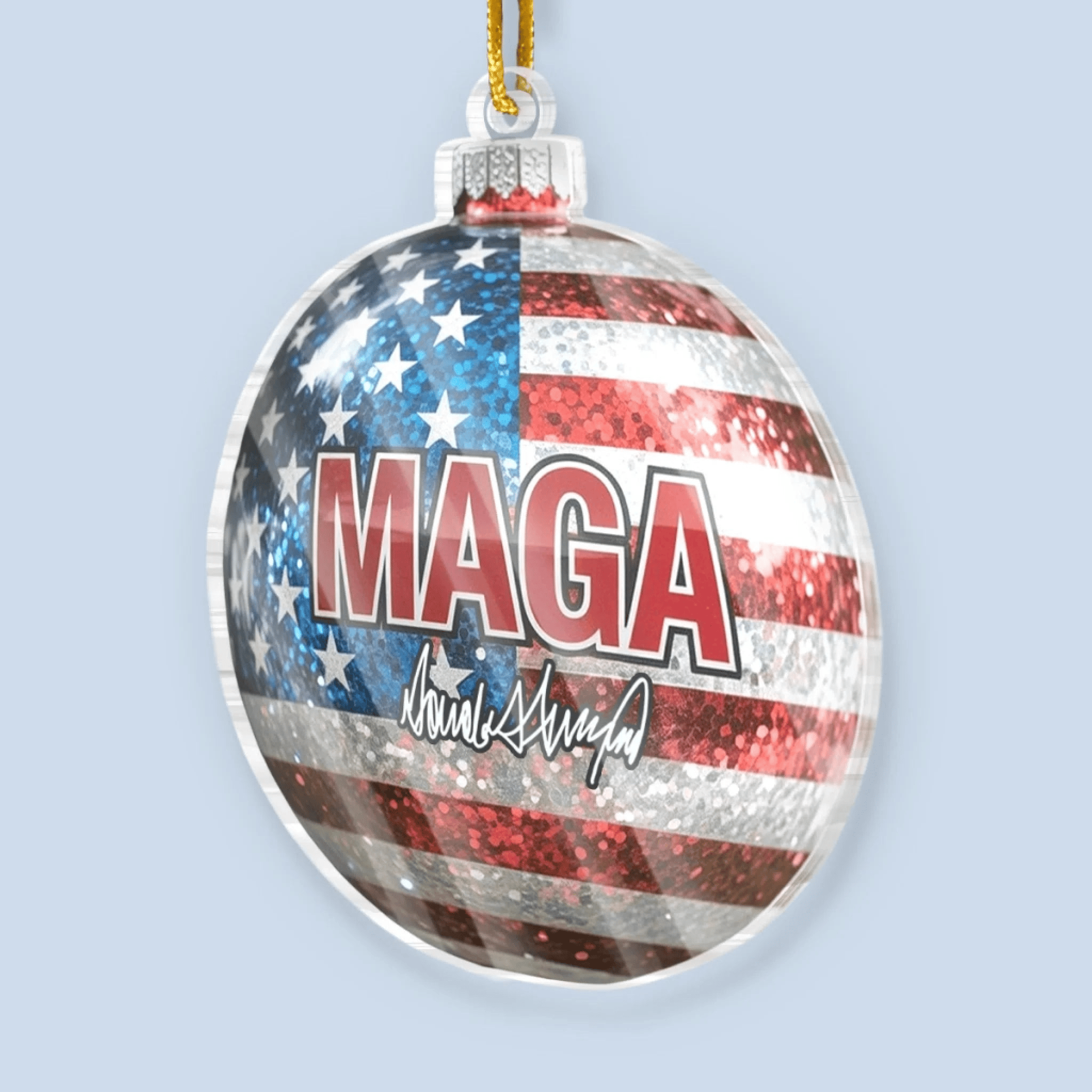MAGA Acrylic Ornament Custom Shape Republican State Ornament MAGA Christmas Gift