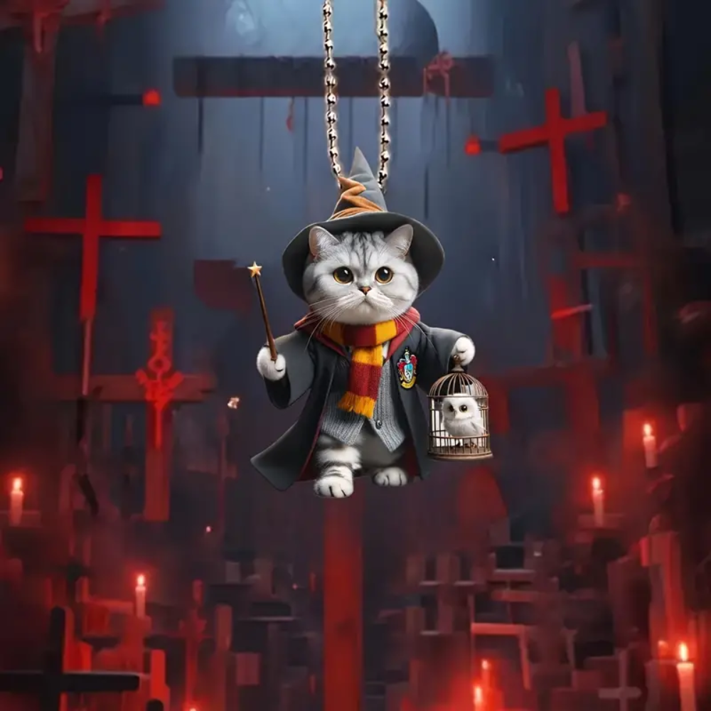 Magic Cat Ornament Halloween Gifts For Cat Lover - Fun Holiday Ornament Gift