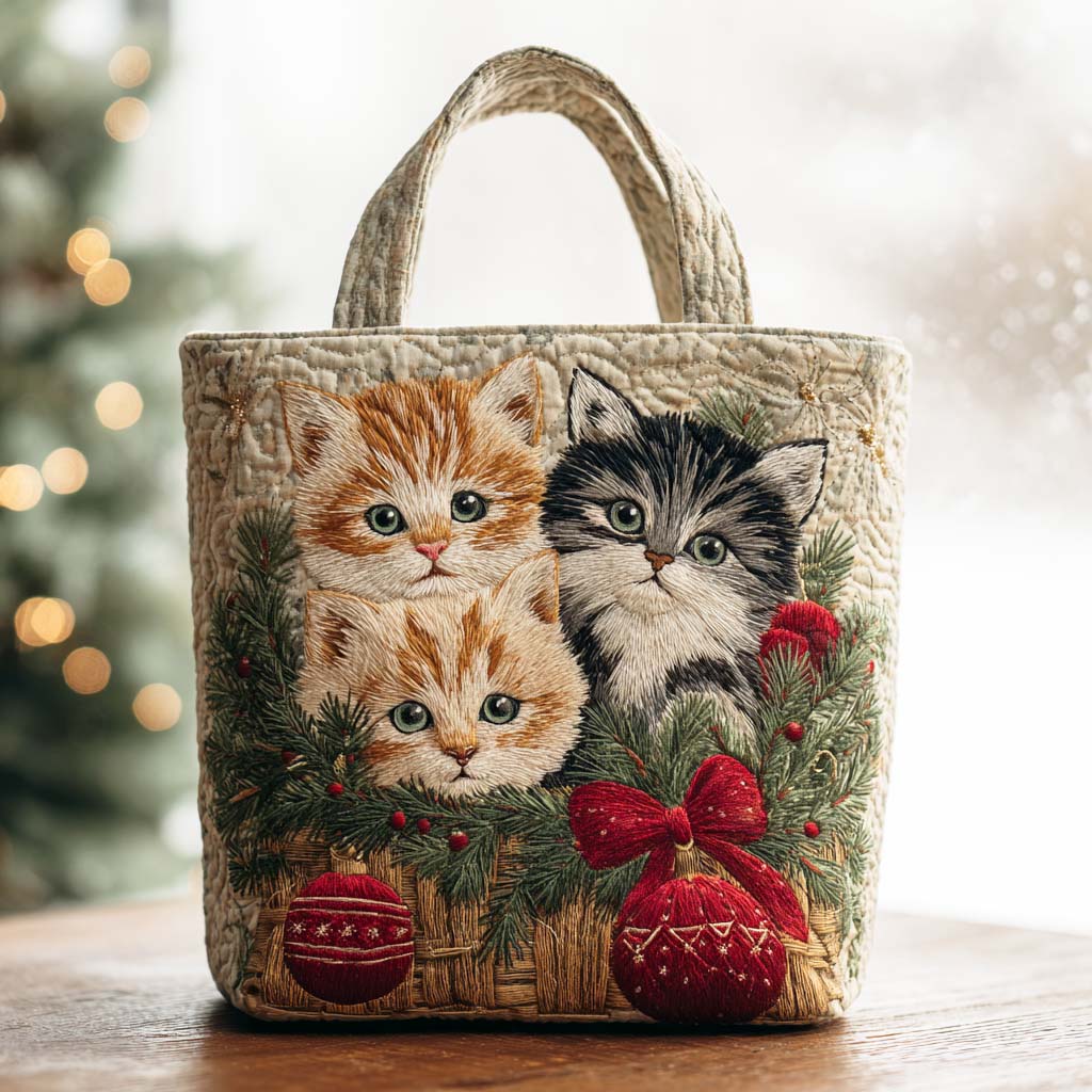 Magic Cat Quilted Tote Bag Cat Gift Amazing