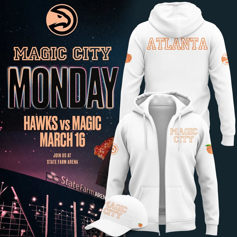 Magic CIty 2026 Atlanta Hawks Zip Hoodie Atlanta Hawks Apparel Fan Gift