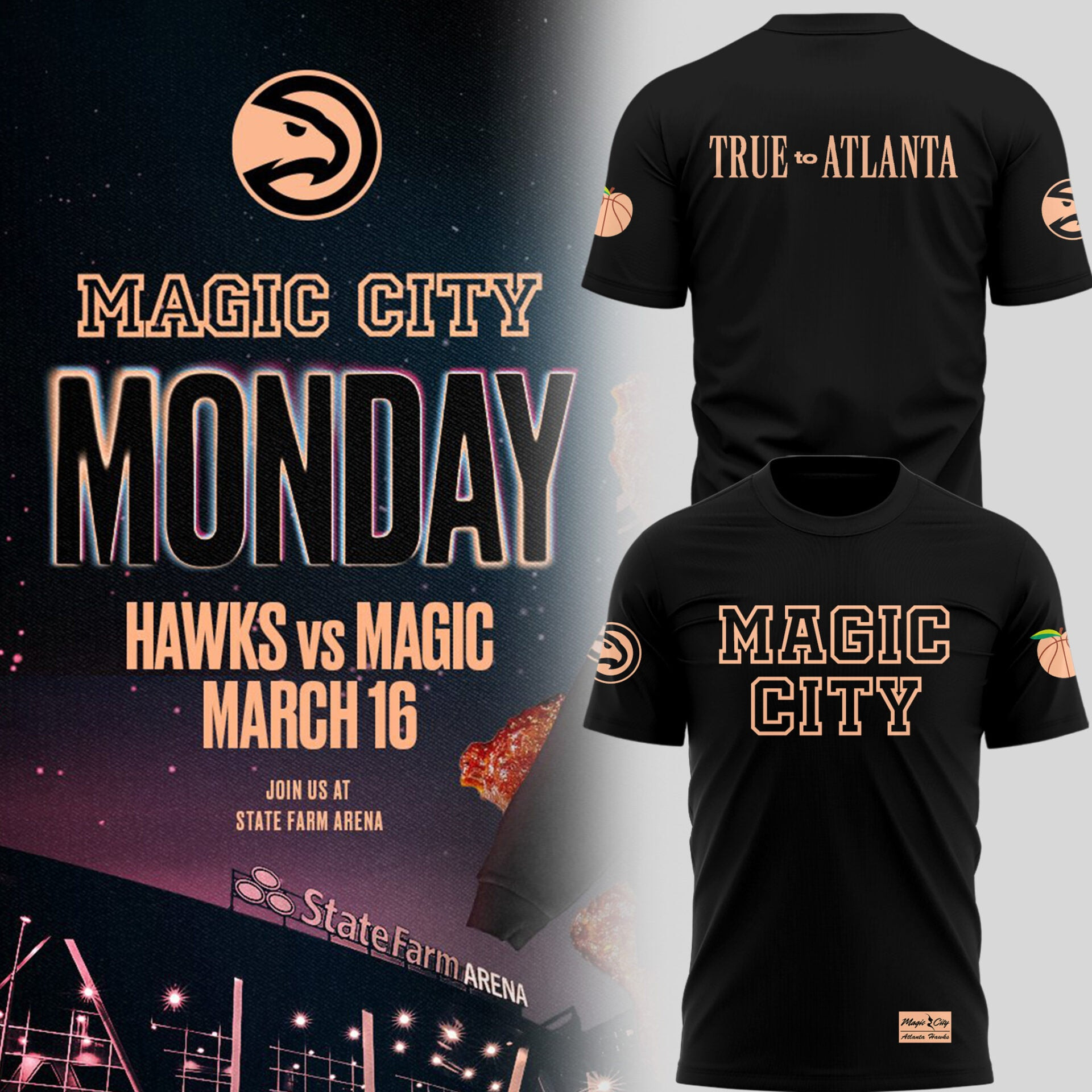 Magic City Monday Atlanta Hawks T-Shirt True To Atlanta Shirt Atlanta Hawks Fan Gear