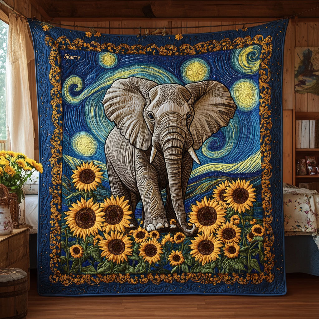 Magic Elephant Quilt Beautiful Printed Quilt Blanket for Home Aesthetics
