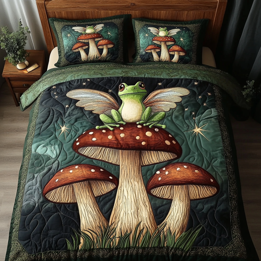 Magic Grove Quilted Bedding Set Best Christmas Duvet Cover Set Gifts For Hippie Sister
