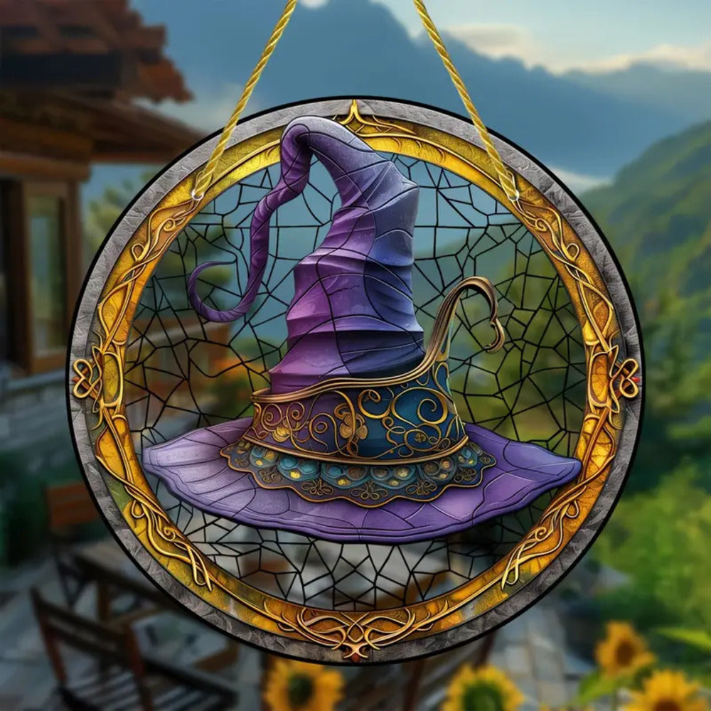 Magic Hat Colorful Suncatcher Ornament Halloween Gift - Fun Holiday Ornament Gift Magic Hat Colorful Suncatcher Ornament Halloween Gift - Fun Holiday Ornament Gift