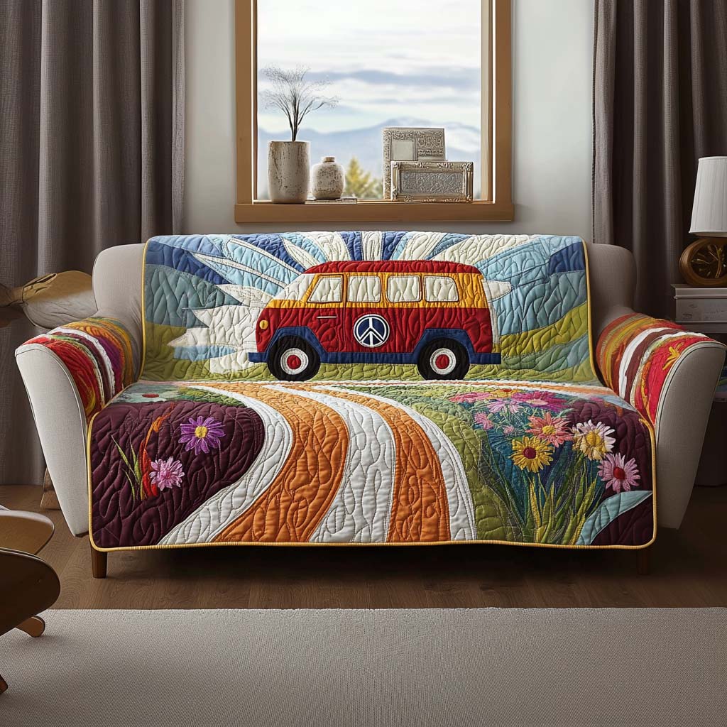 Magic Highway Quilted Sofa Cover Sofa Chaise Cover Best Gifts For Hippie Friends