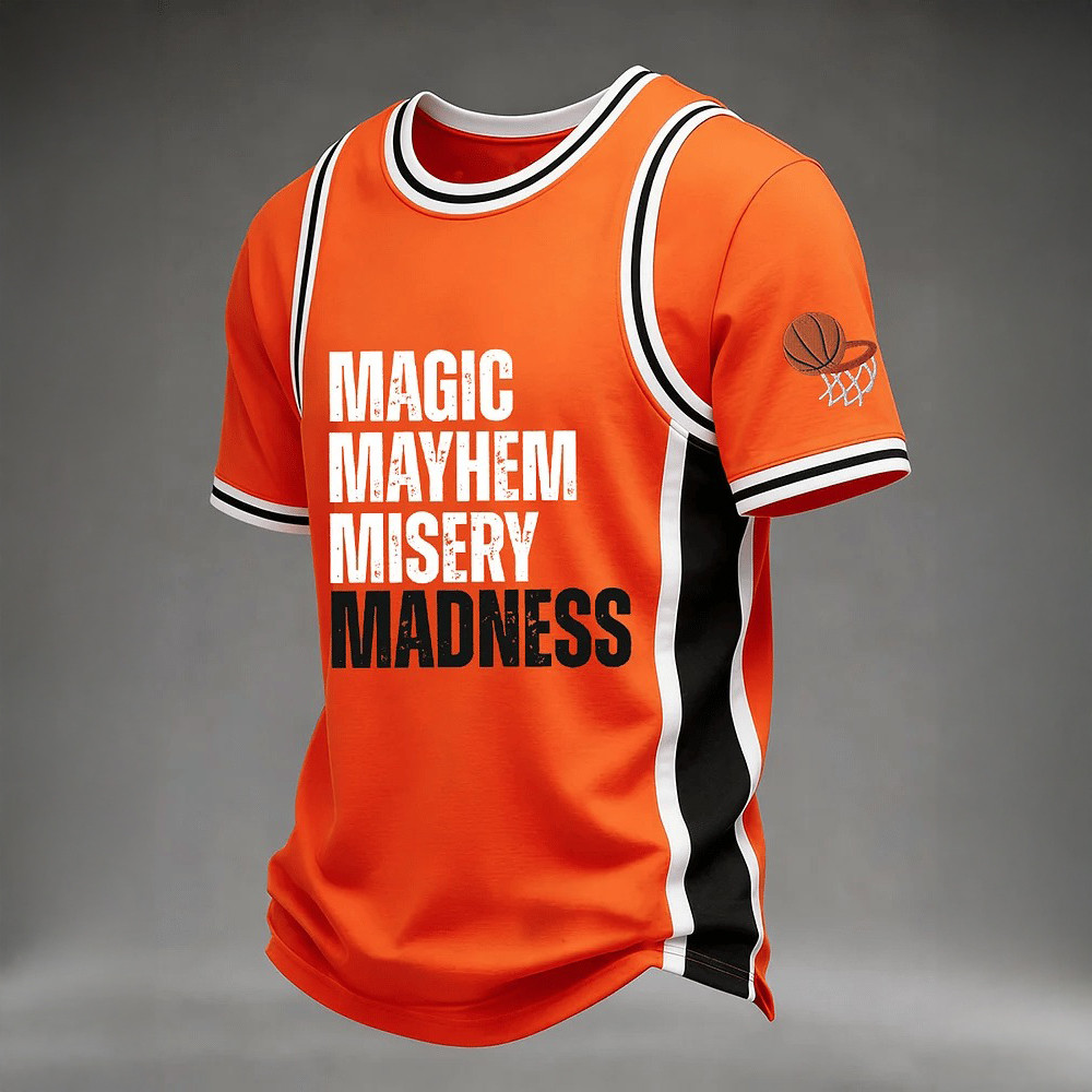 Magic Mayhem Misery Madness Basketball T-Shirt Game Day Clothes Basketball Gift