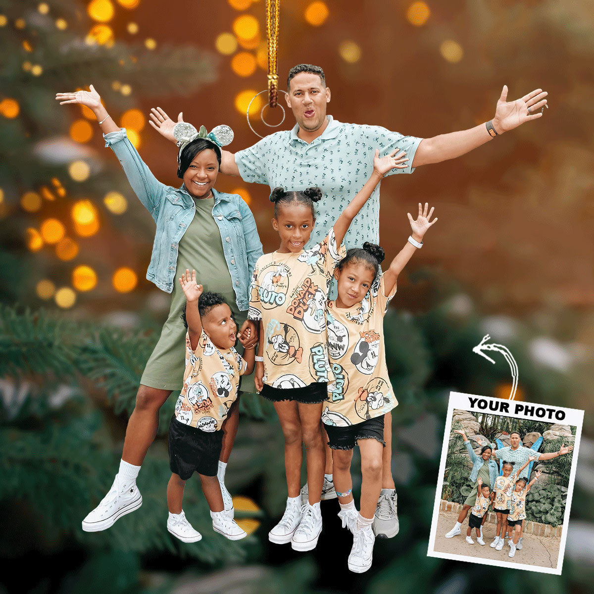 Magic Moments Personalized Photo Mica Ornament Gift For Family Family Members