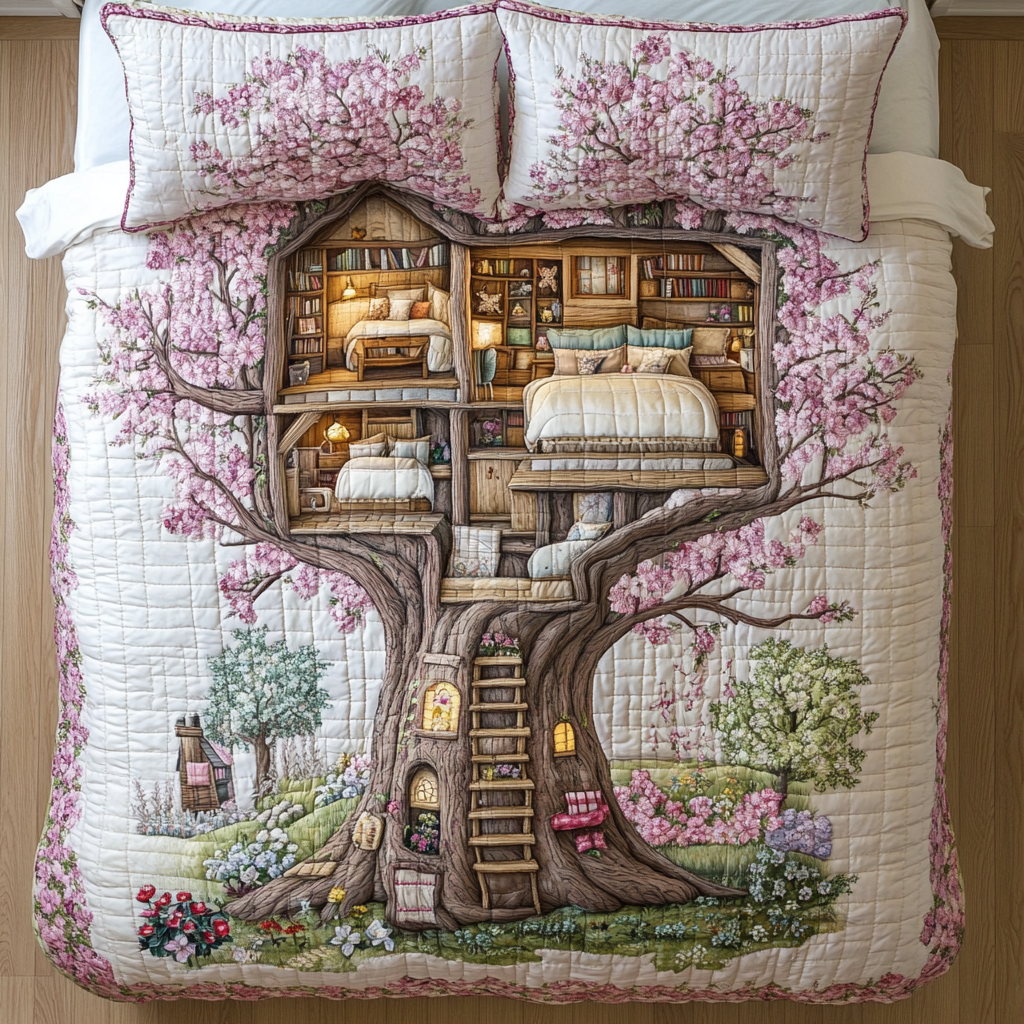 Magic Nest Quilted Bedding Set Bed Decorations Presents For Nature Lovers