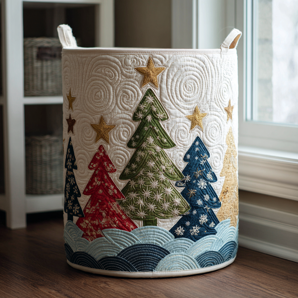 Magic Trees Quilted Laundry Basket Thoughtful Housewarming Gift