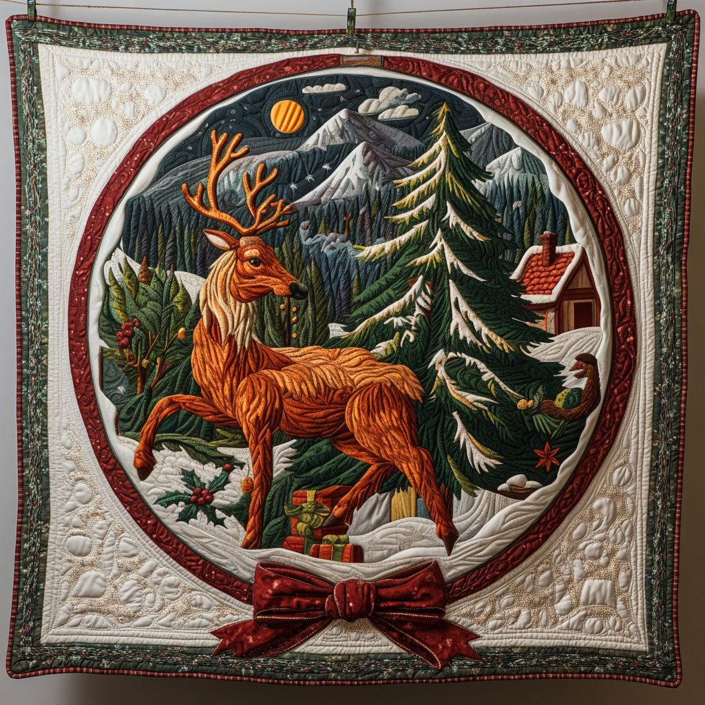 Magical Christmas Ornament Quilt Comfortable Microfiber Quilt Blanket for Everyday Use