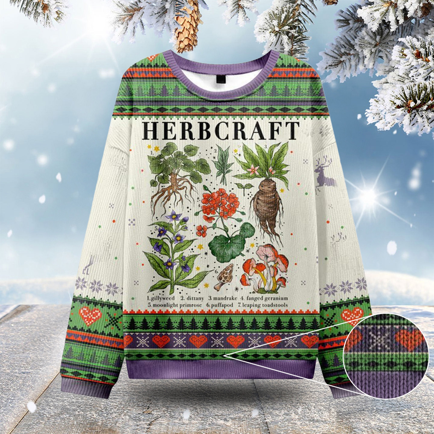 Magical Herbcraft Ugly Christmas Sweatshirts Cute Christmas Sweaters Gift Ideas For Wife