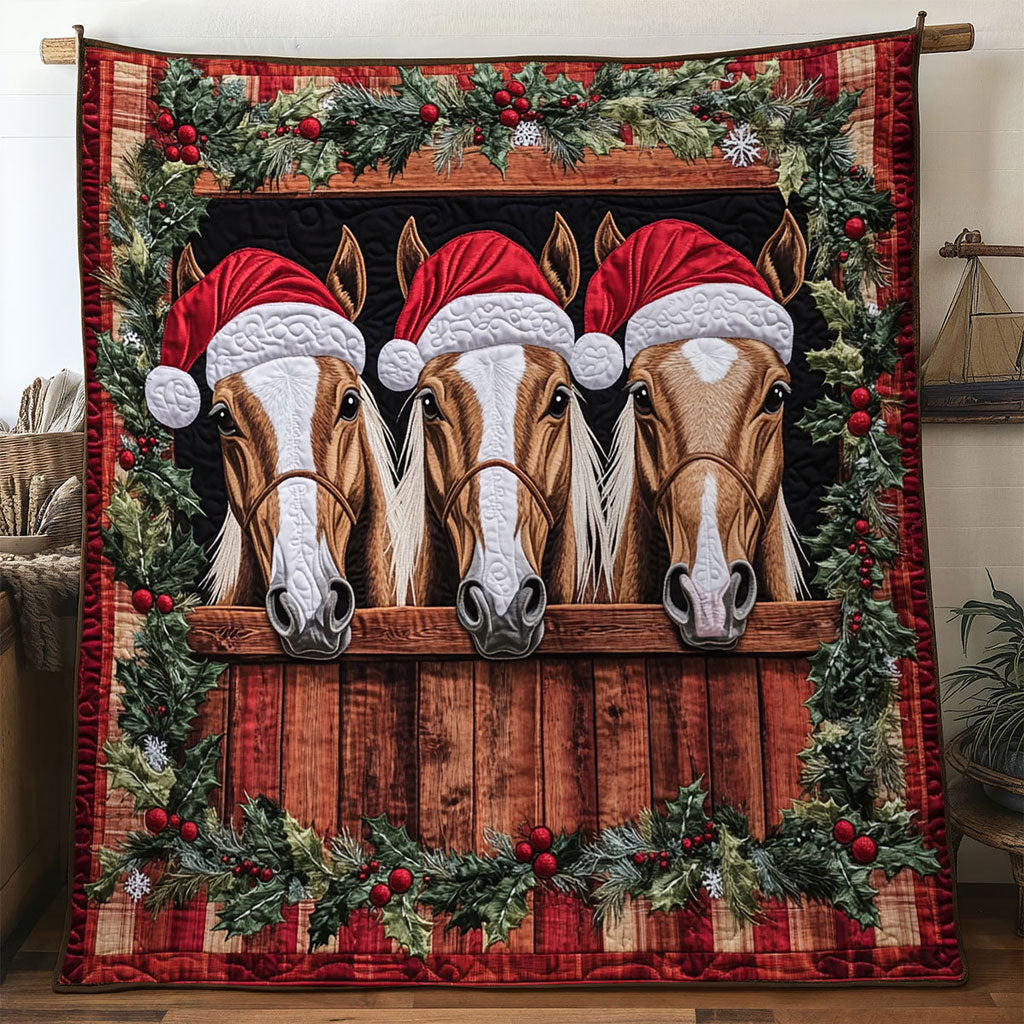 Magical Horse Holiday Quilt Thoughtful Quilt Blanket Gift for Loved Ones