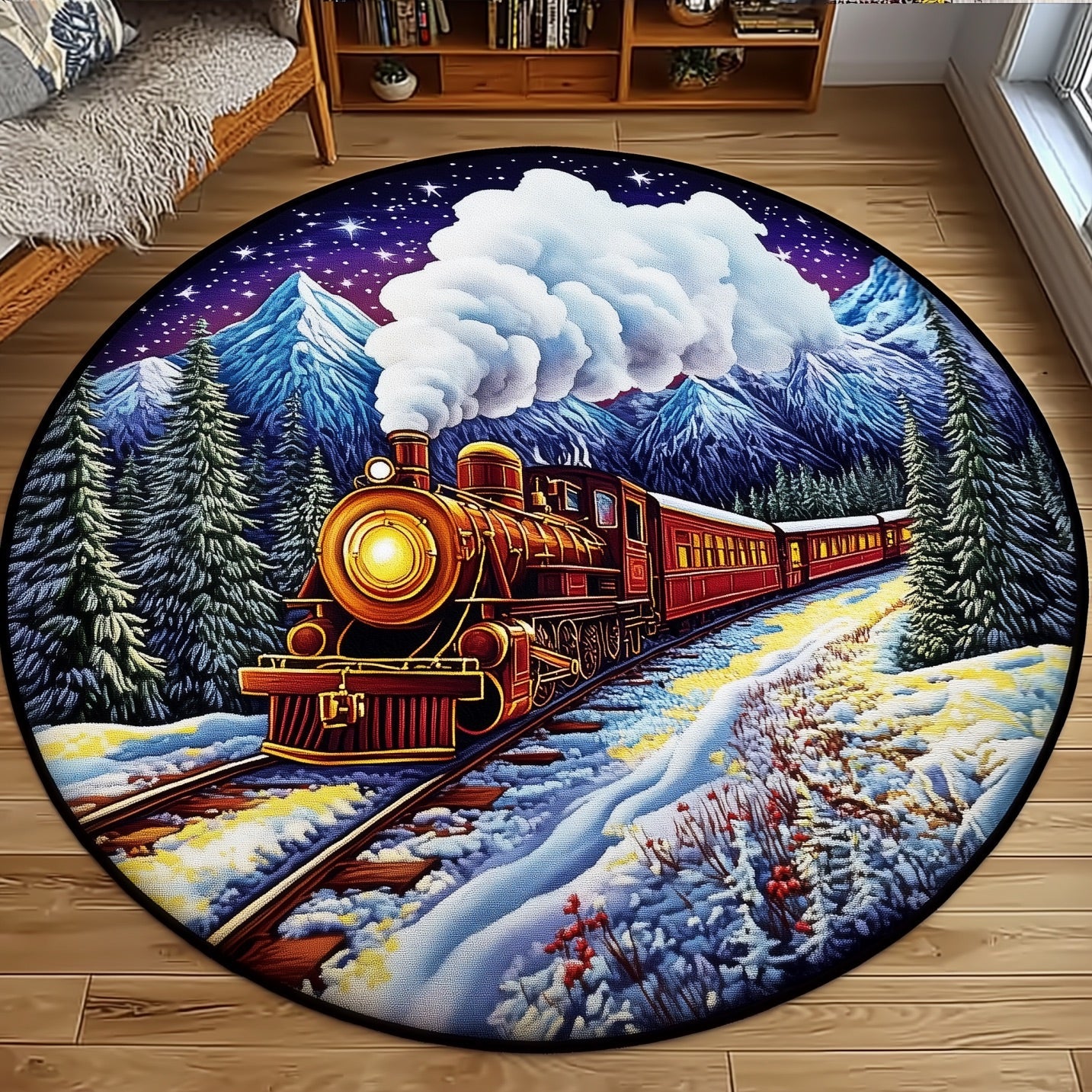 Magical Ride Quilted Round Mat Perfect Quilted Round Mat for Any Floor Surface