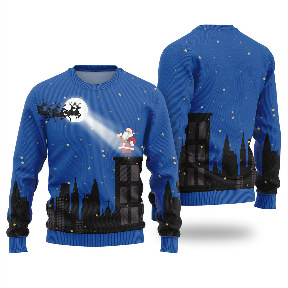 Magical Santa Ugly Christmas Sweater For Women Trendy Winter Sweatshirt for Cozy Moments