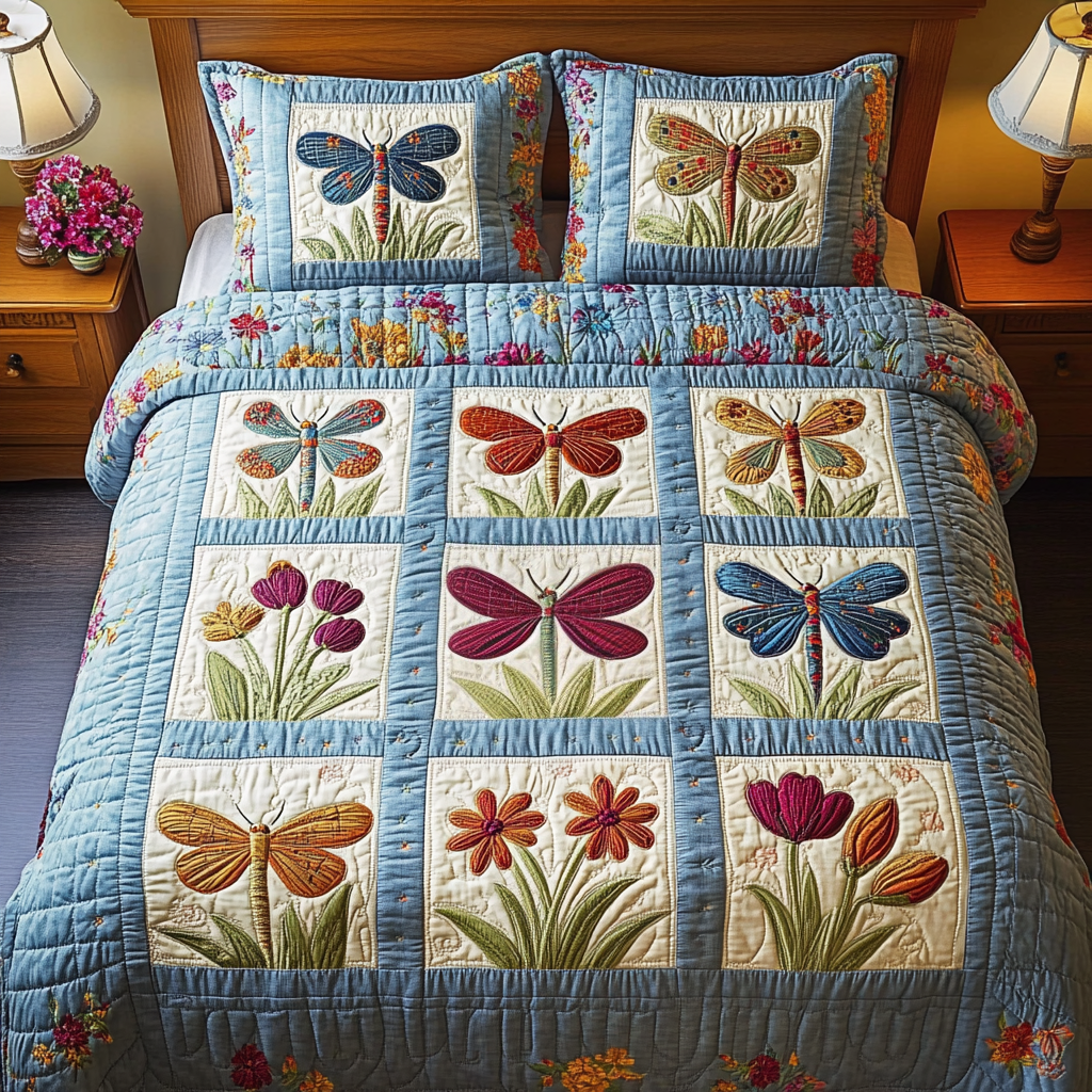 Magical Wings Quilted Bedding Set Summer Vibe Duvet Covers Meaningful Gifts For Mom