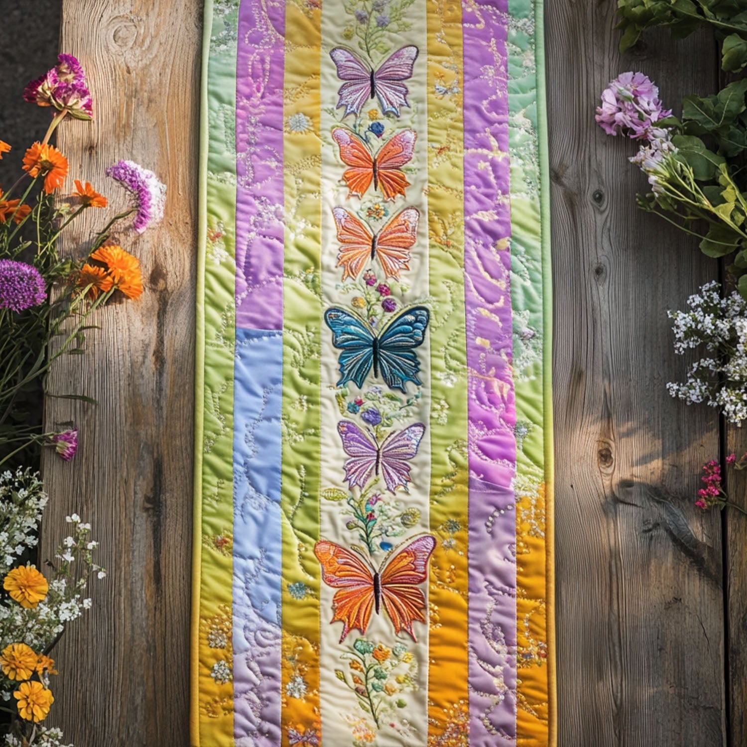 Magical Wings Quilted Table Runner Dining Table Decor Ideas Butterfly Birthday Gift Ideas