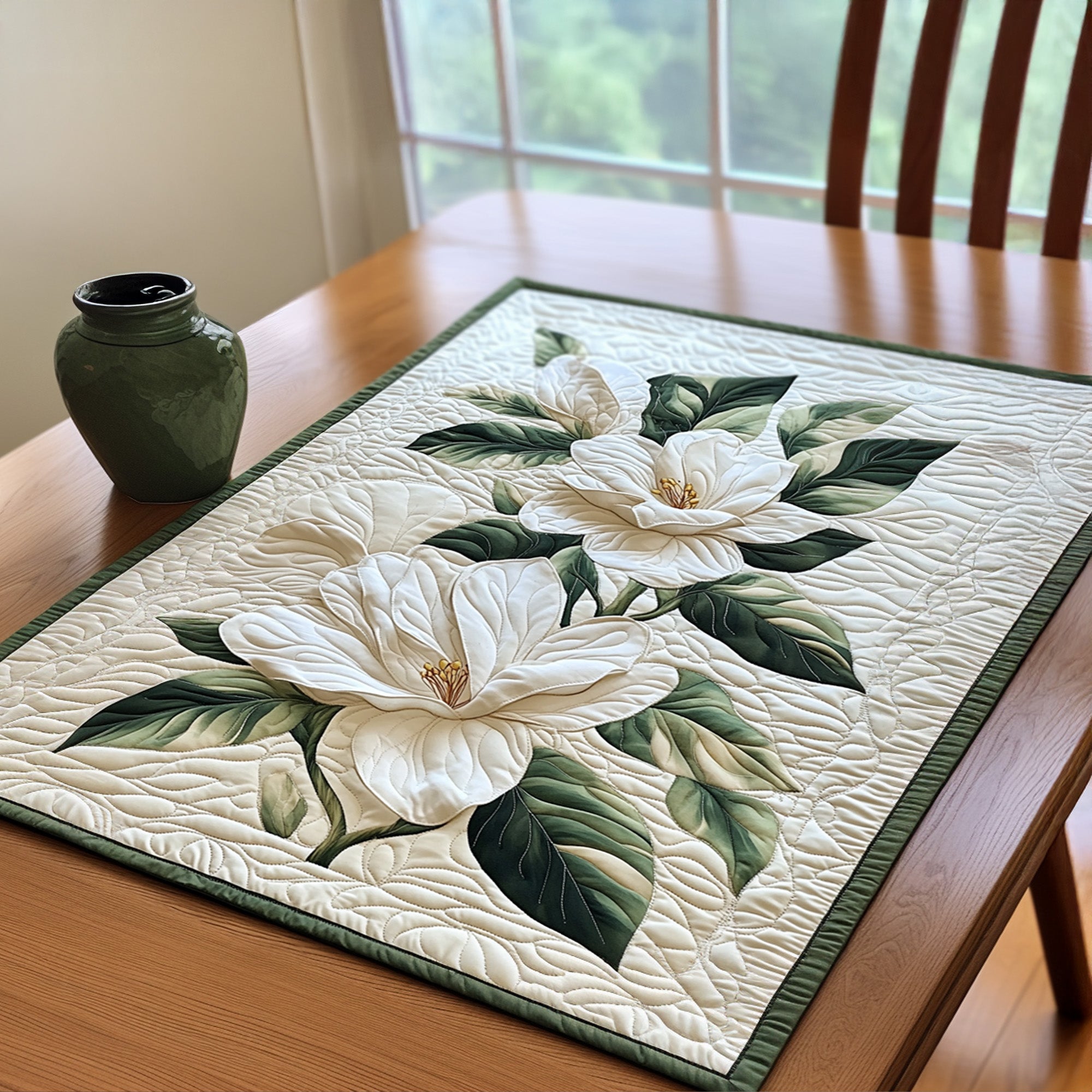 Magnolia Belle Quilted Place Mat Christmas Kitchen Decor Sunflower Presents Merchandise