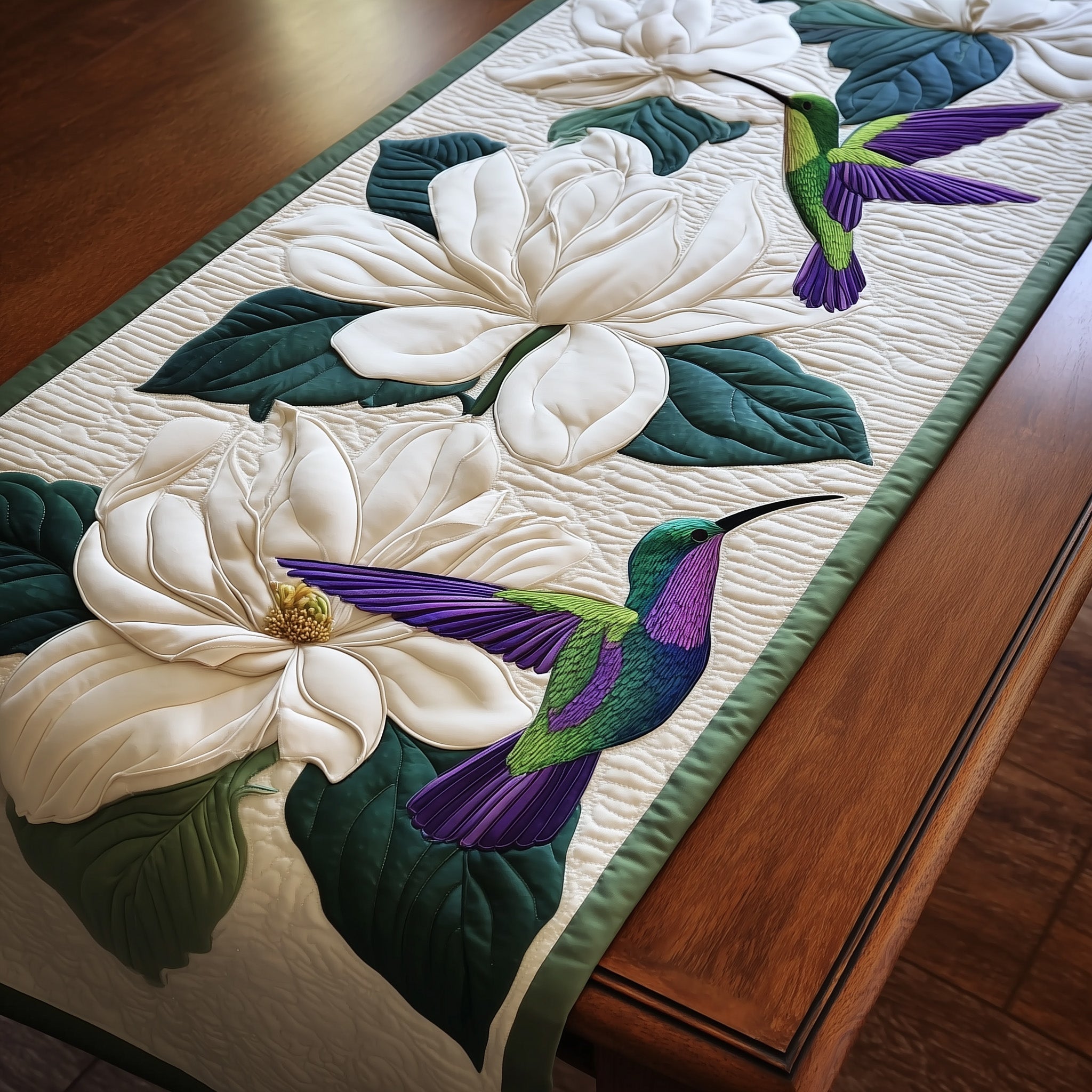Magnolia Dance Quilted Table Runner Special Occasion Table Runner Gift
