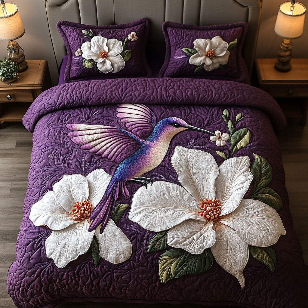 Magnolia Dream Quilted Bedding Set Christmas Bedroom Decor Best Hummingbird Christmas Gifts