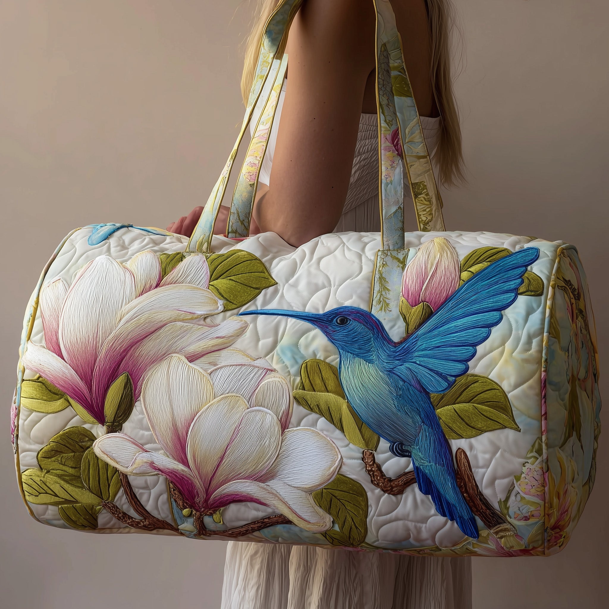 Magnolia Flight Quilted Duffle Bag Everyday Gift Idea