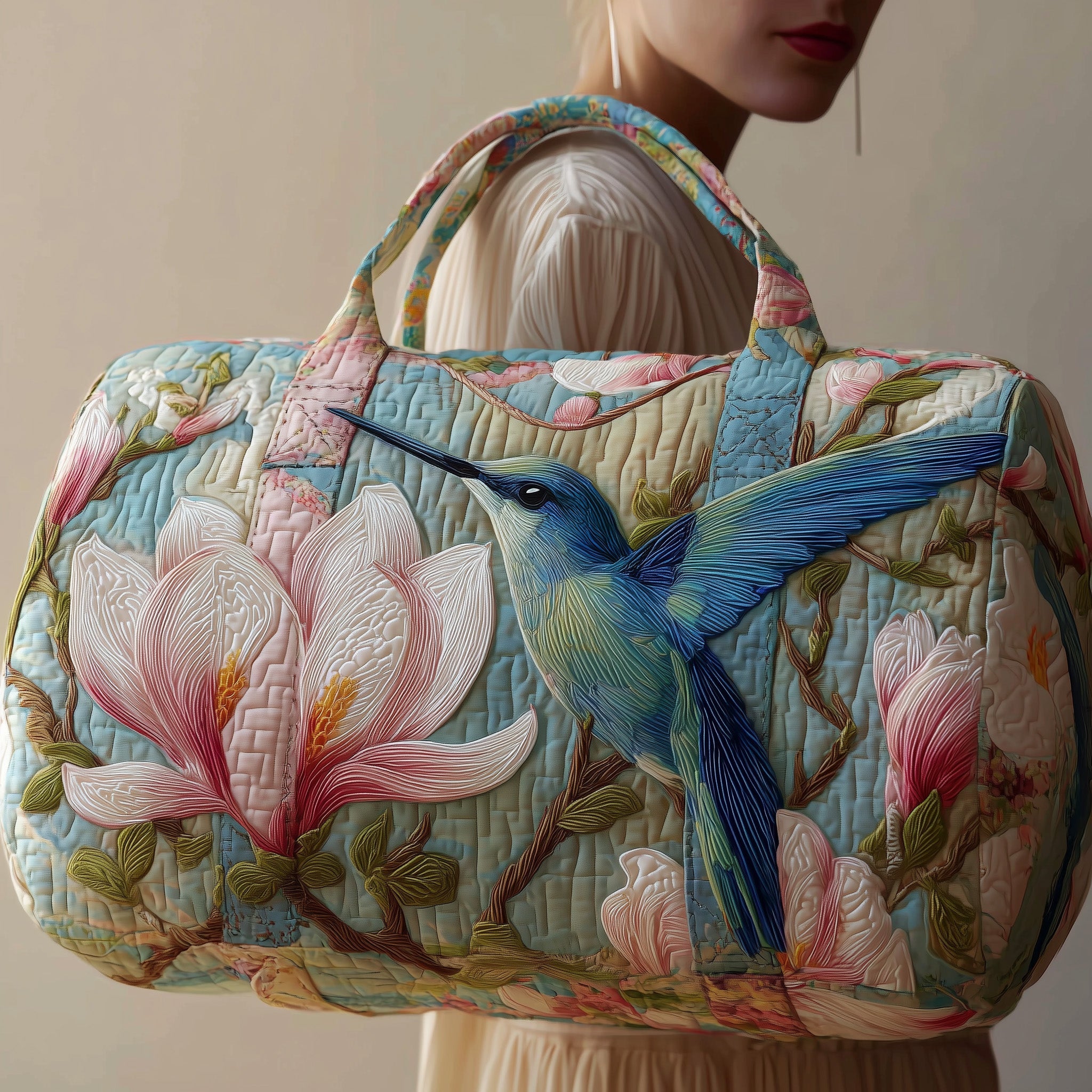 Magnolia Flight Quilted Duffle Bag Fall Gift Choice