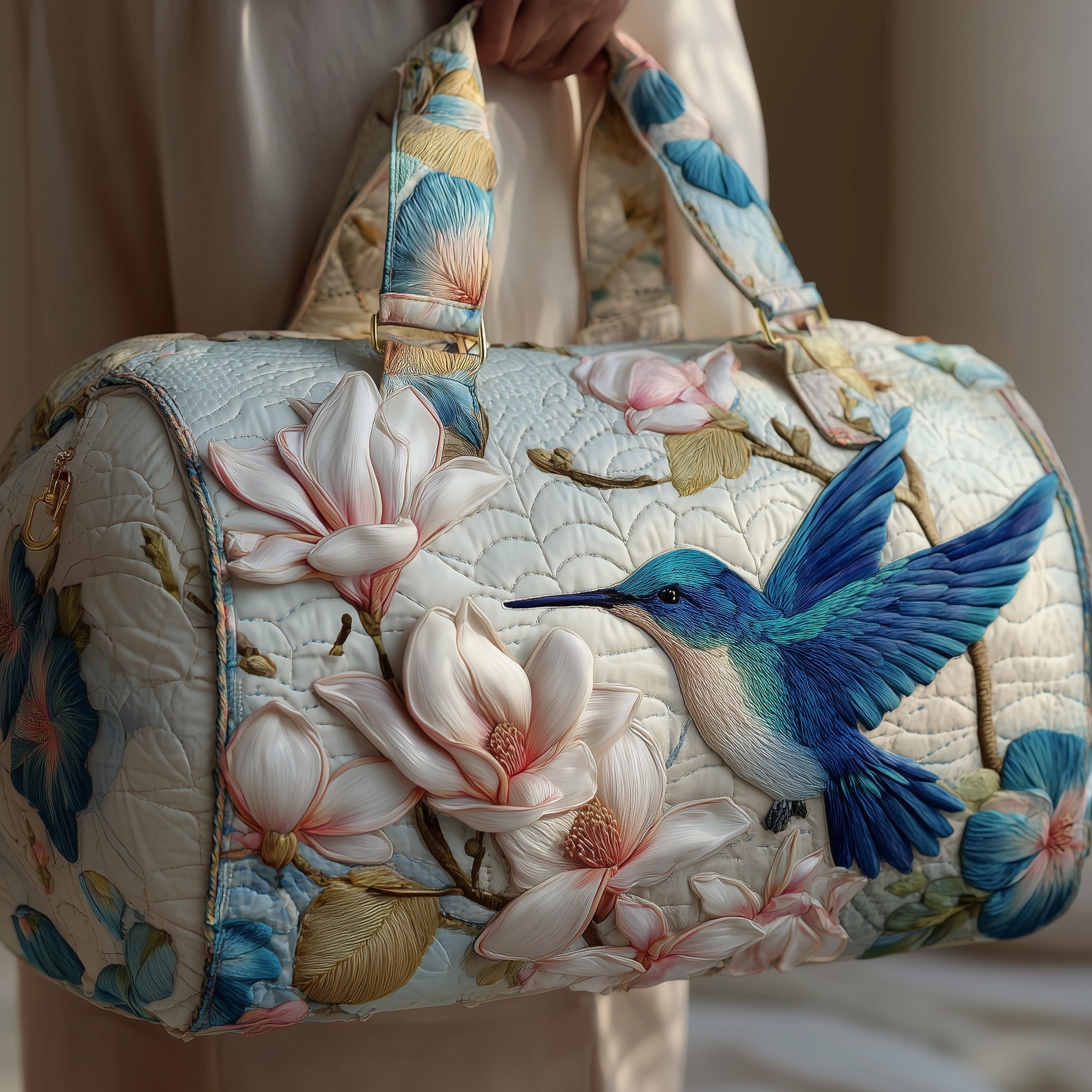 Magnolia Flight Quilted Duffle Bag Gift For Her