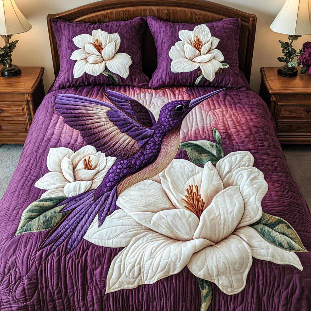 Magnolia Grace Quilted Bedding Set Thoughtful Bedding Gift for Cozy Winter Nights
