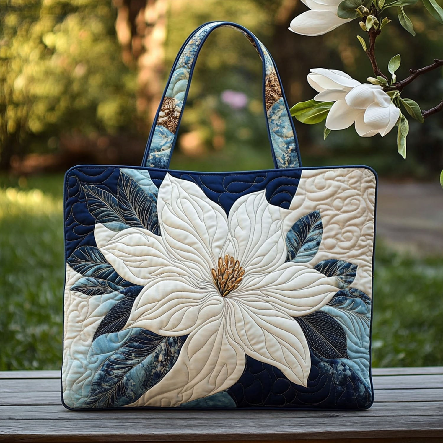 Magnolia Magic Quilted Tote Bag Sunflower Throws