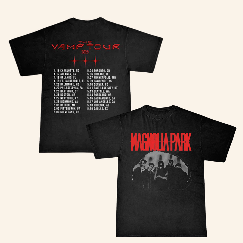 Magnolia Park Merch Vamp Tour T-Shirt Gifts For Rock Band Fans