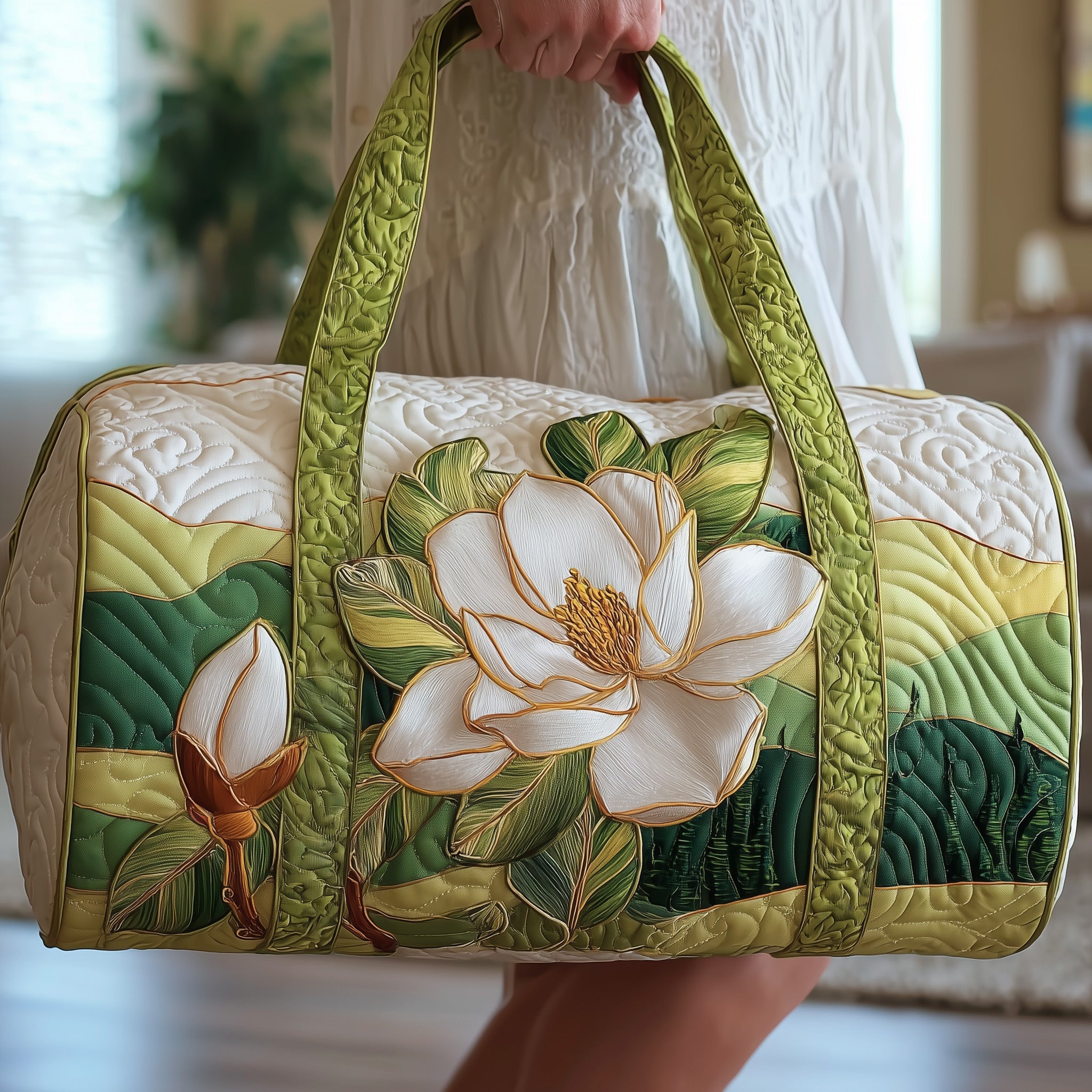 Magnolia Quilted Duffle Bag Gift For Him