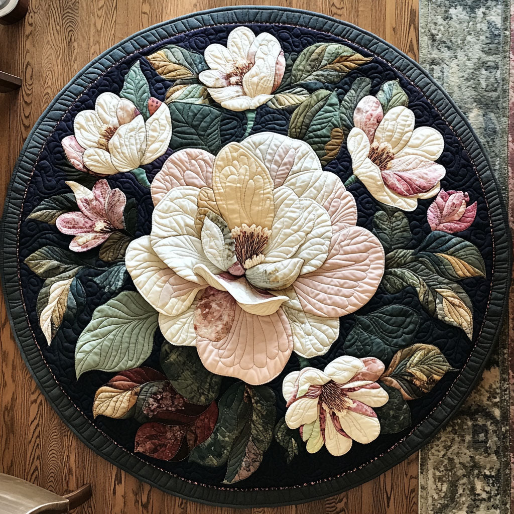 Magnolia Quilted Round Mat Entryway Christmas Decor Ideas Flower Daisy Birthday Gifts