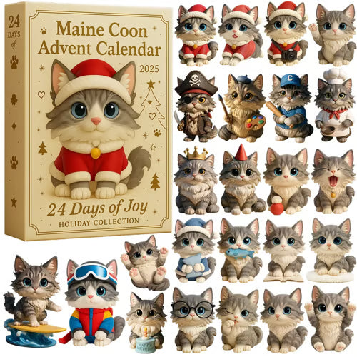Maine Coon Advent Calendar 2025 Festive Countdown Cat Advent Calendar Christmas Gifts