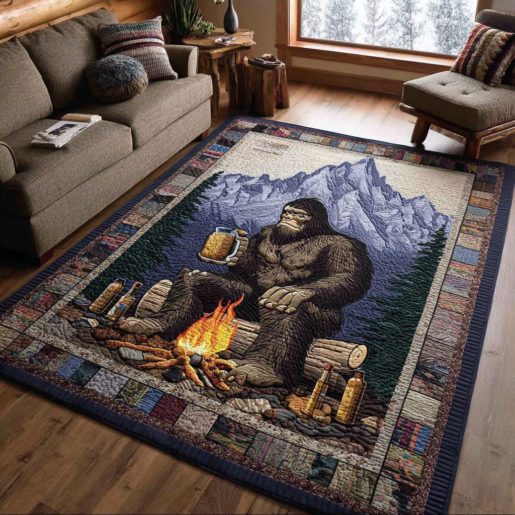 Majestic Bigfoot Area Rug Dining Room Decor Bigfoot Gift Ideas