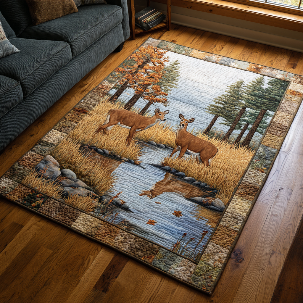 Majestic Deer Area Rug Outdoor Entryway Decor Christmas Gifts For Deer Hunters