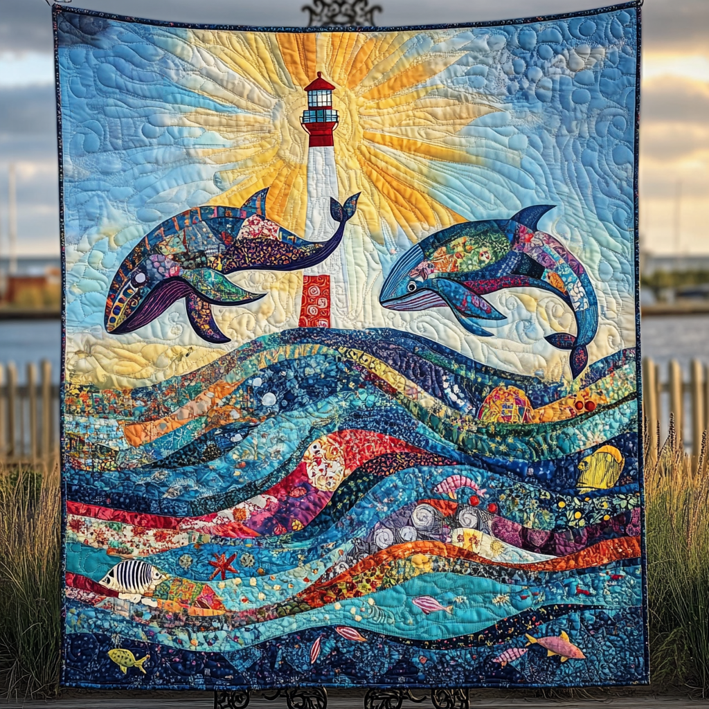 Majestic Depths Quilted Blanket Whale Gifts For Adults