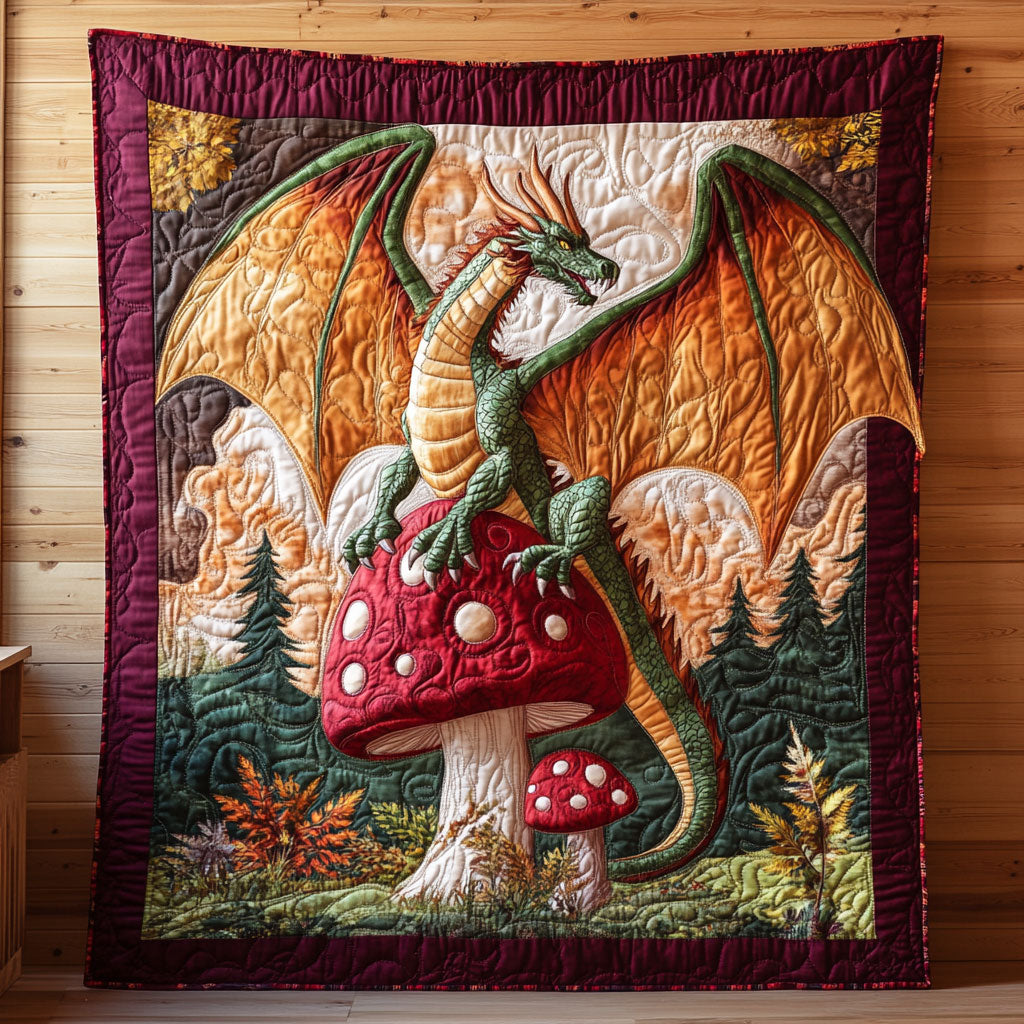 Majestic Dragon Quilt Premium Quilt Blanket Gift for Family Gatherings