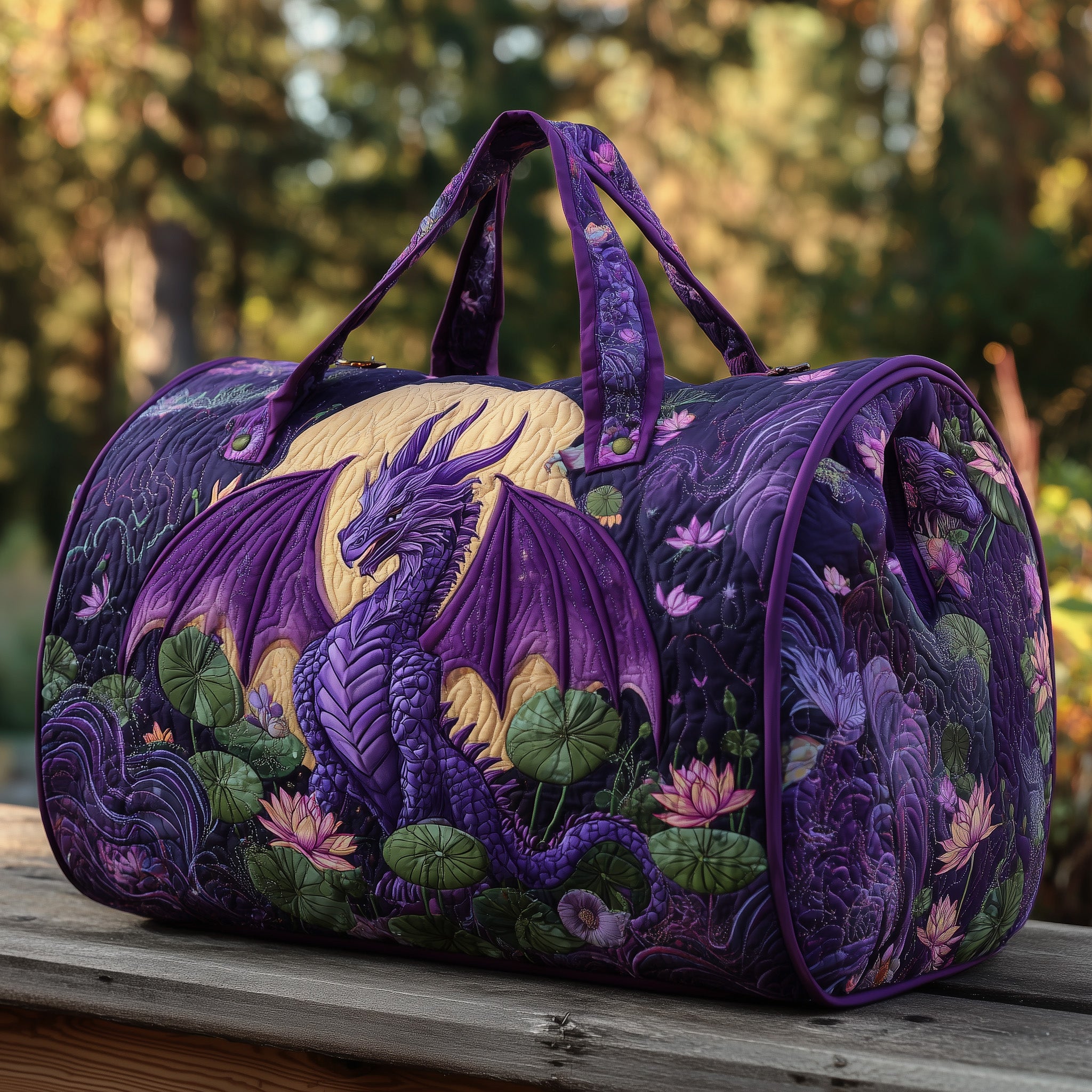 Majestic Dragon Quilted Dufle Bag Christmas Gift Idea