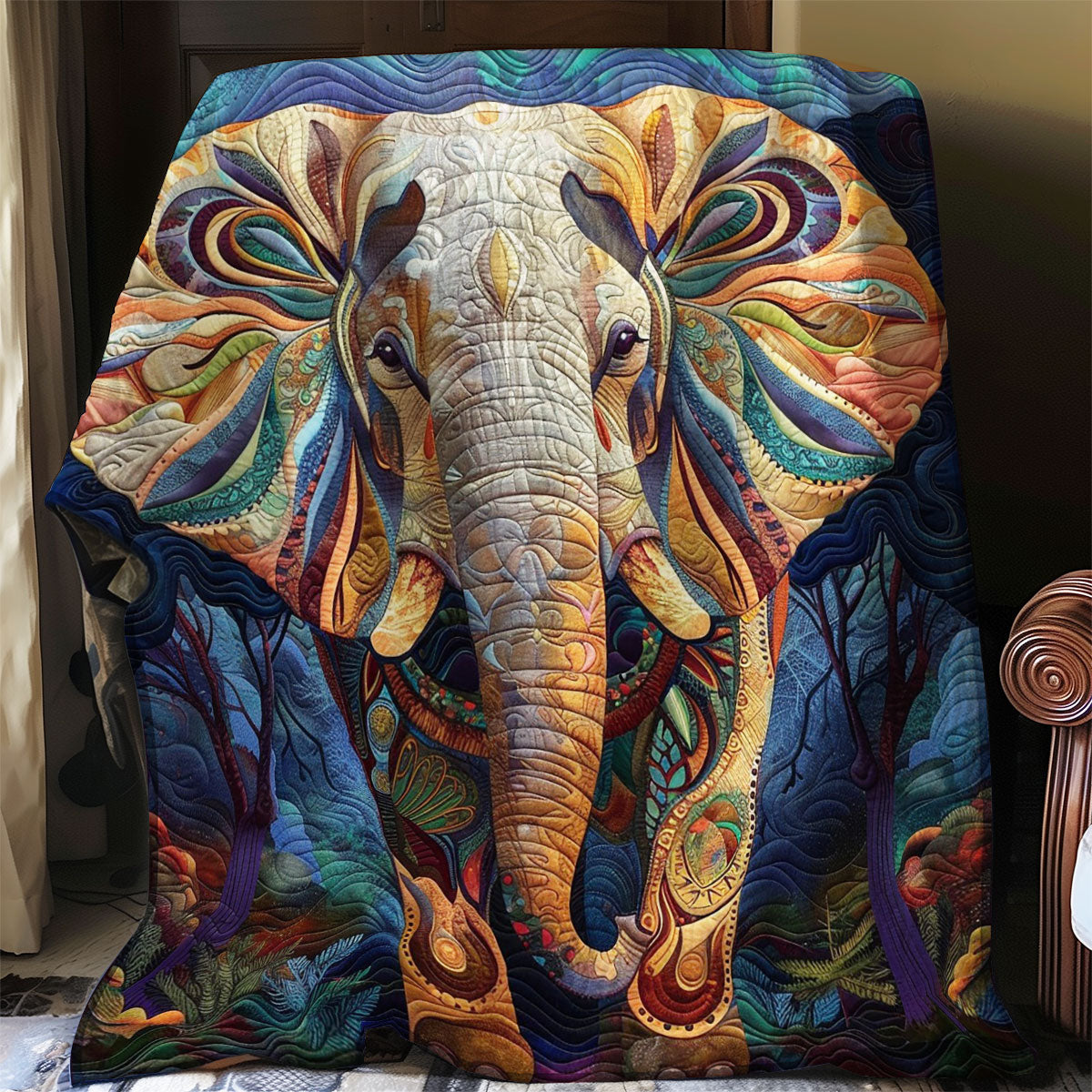 Majestic Elephant Quilt Blanket Throws And Blankets Good Family Christmas Present