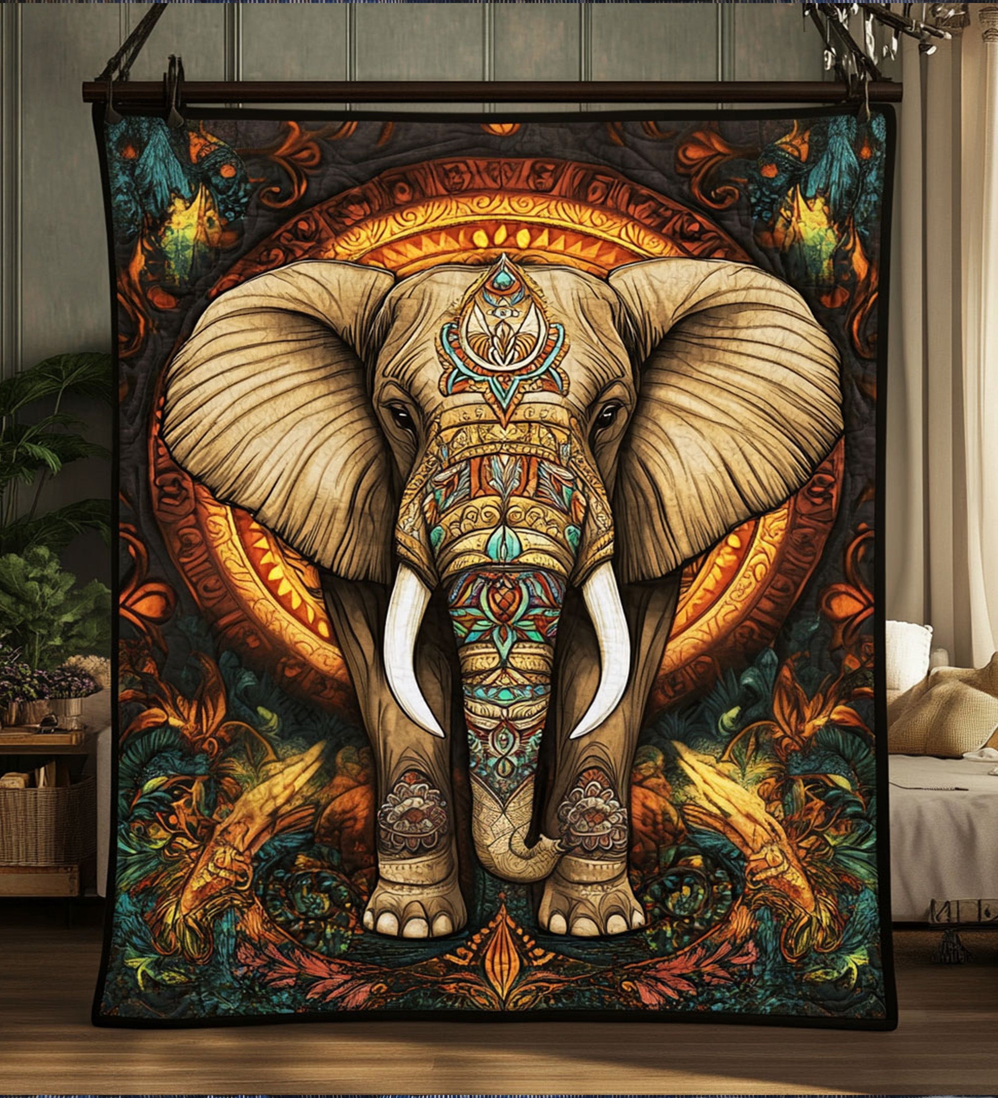 Majestic Elephant Quilted Blanket Best White Elephant Gifts 2025