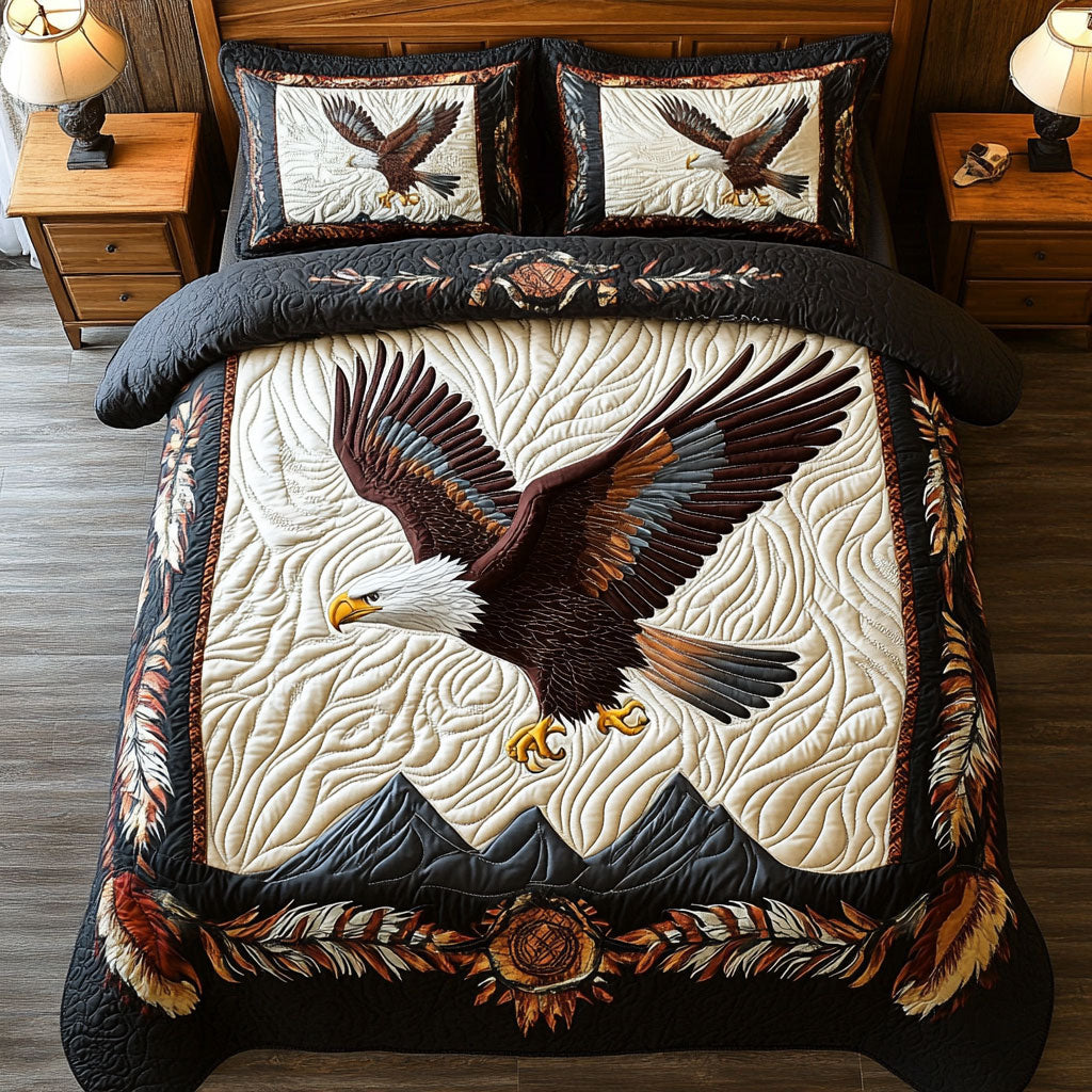 Majestic Flight Quilted Bedding Set Duvet Cover Bedspread Animal Lovers Gifts