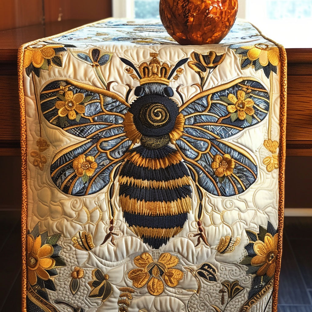 Majestic Hive Quilted Table Runner Dining Room Table Decor Gifts For Bee Lovers