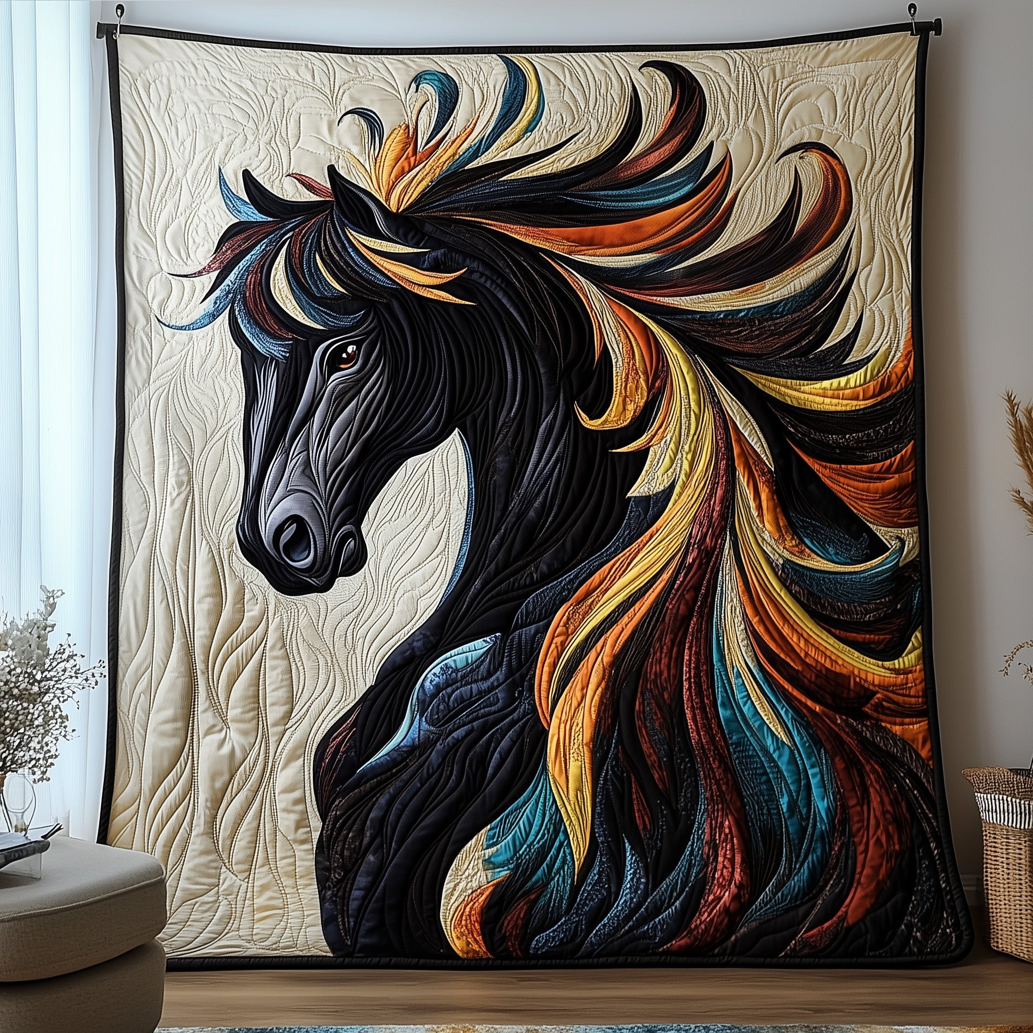 Majestic Horse Quilted Blanket Cute Soft BlanketBirthday Present Ideas For Horse Lover