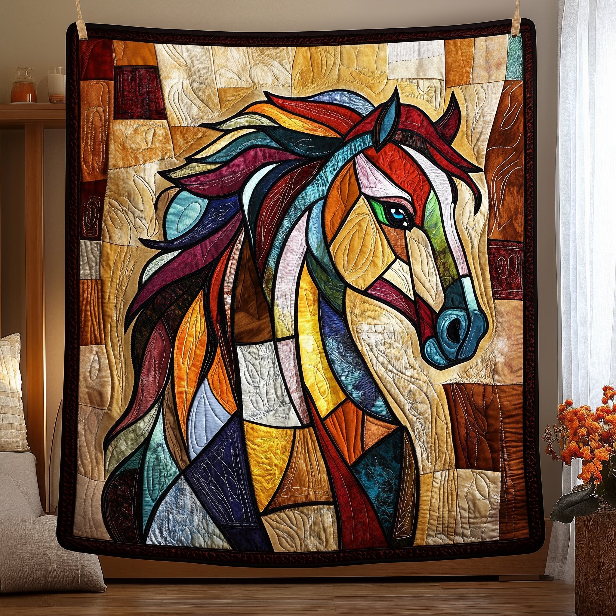 Majestic Horse Quilted Blanket Cute Soft BlanketGifts To Get Horse Lovers