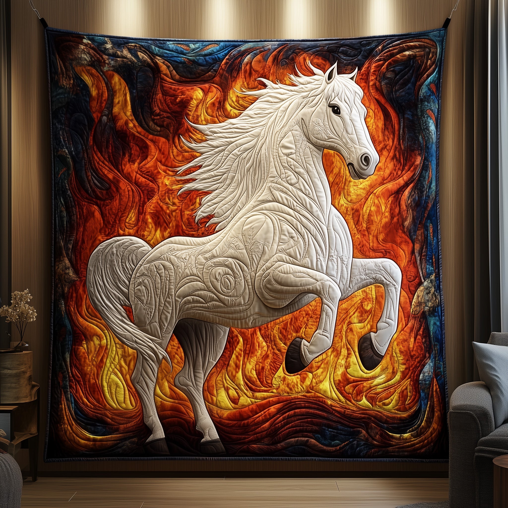 Majestic Horse Quilted Blanket Cute Soft BlanketGood Gifts For Horse Owners