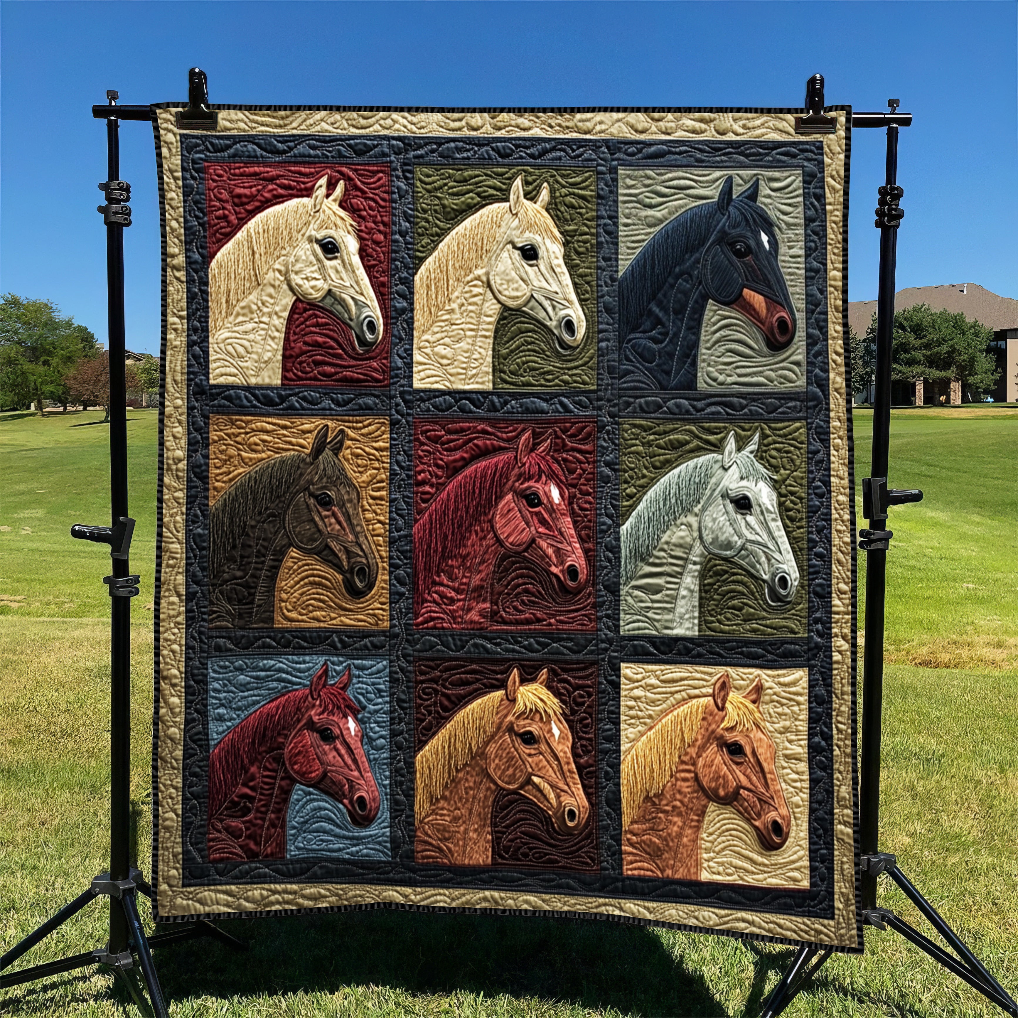 Majestic Horse Quilted Blanket Cute Soft BlanketPresents For Horse Owners